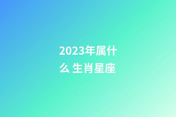 2023年属什么 生肖星座-第1张-星座运势-玄机派
